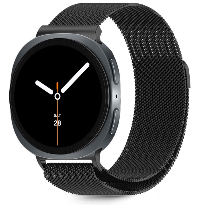 Samsung Galaxy Watch 8 / 8 Classic (40 / 44 / 46 mm) - TECH-PROTECT Milaneseband - brățară metalică magnetică neagră