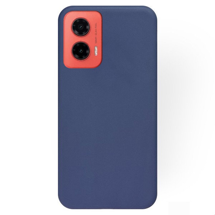 Съвместим с Motorola Moto G35 5G - син силиконов заден калъф