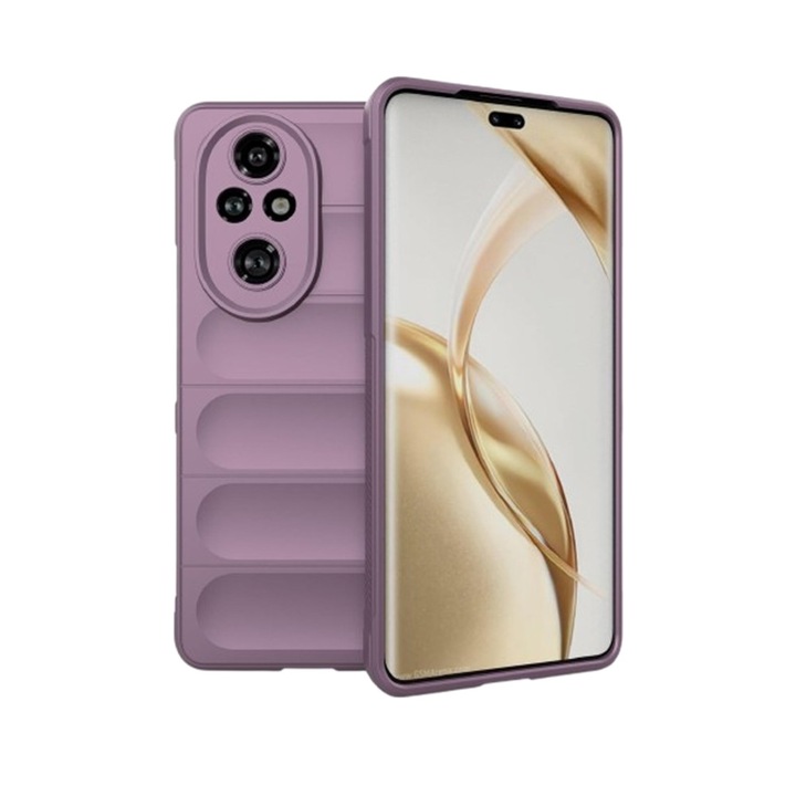 Съвместим с Honor 200 Pro 5G - Pastel Armor - лилав силиконов заден калъф