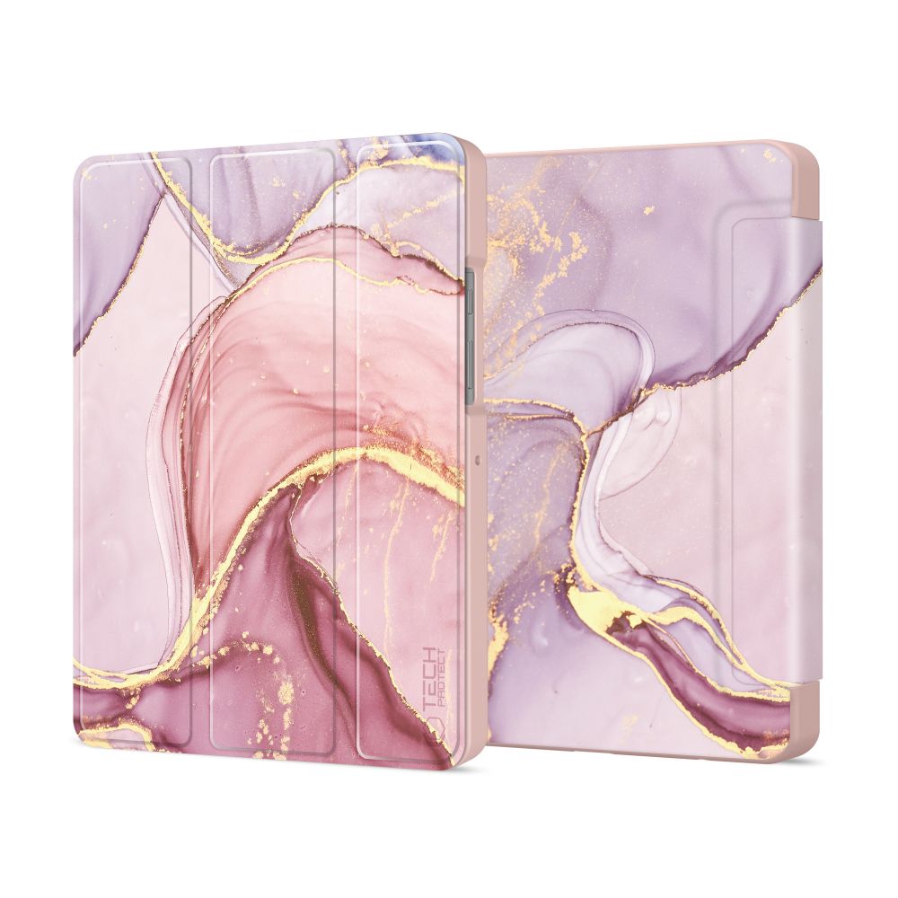 Husa Tech-Protect SmartCase compatibila cu Samsung Galaxy Tab A9 Plus / A11 Plus (X210 / X215 / X216 / X230 / X235 / X236) 11 inch, Marble