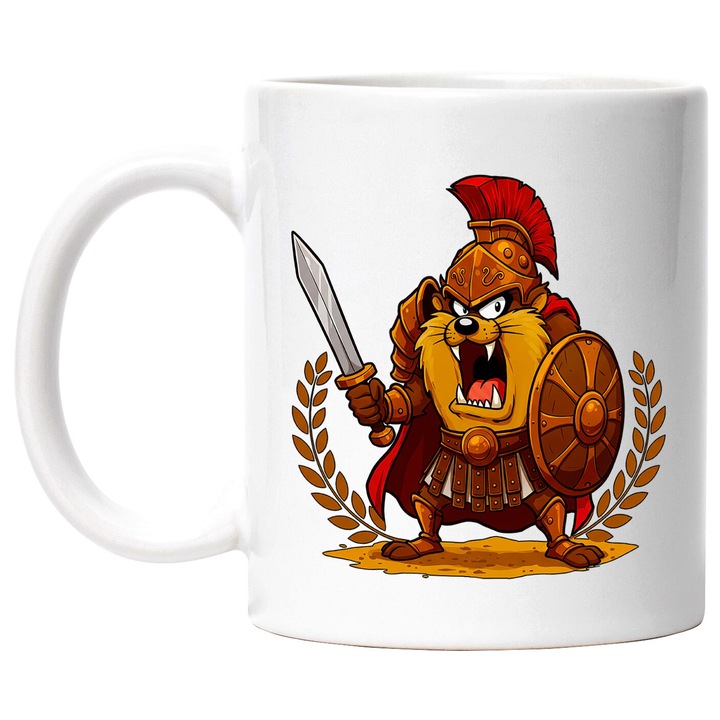 Cana Cu Taz – Stele Dansatoare Vesela Pixel – Aventura, Emotie si Curaj, Ceramica, 330ML, Cu Maner si Interior Alb