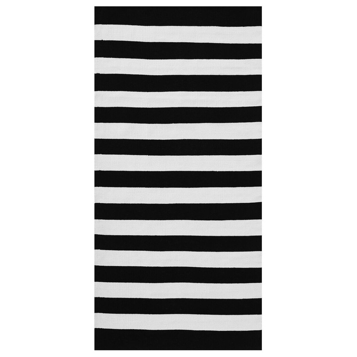 Covor de exterior Beliani Tavas negru/alb 80x150cm, modern, sintetic