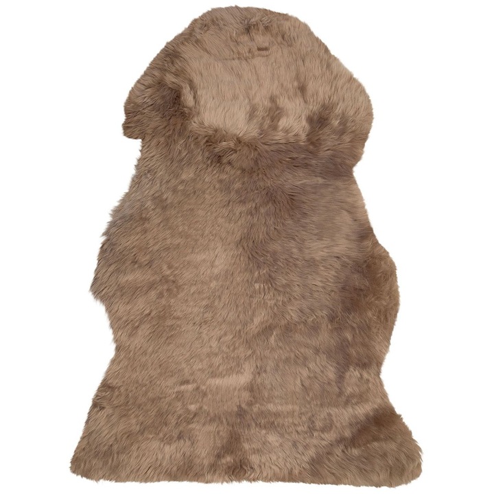 Covor din blana ecologica de oaie Beliani, maro deschis, 65x100cm