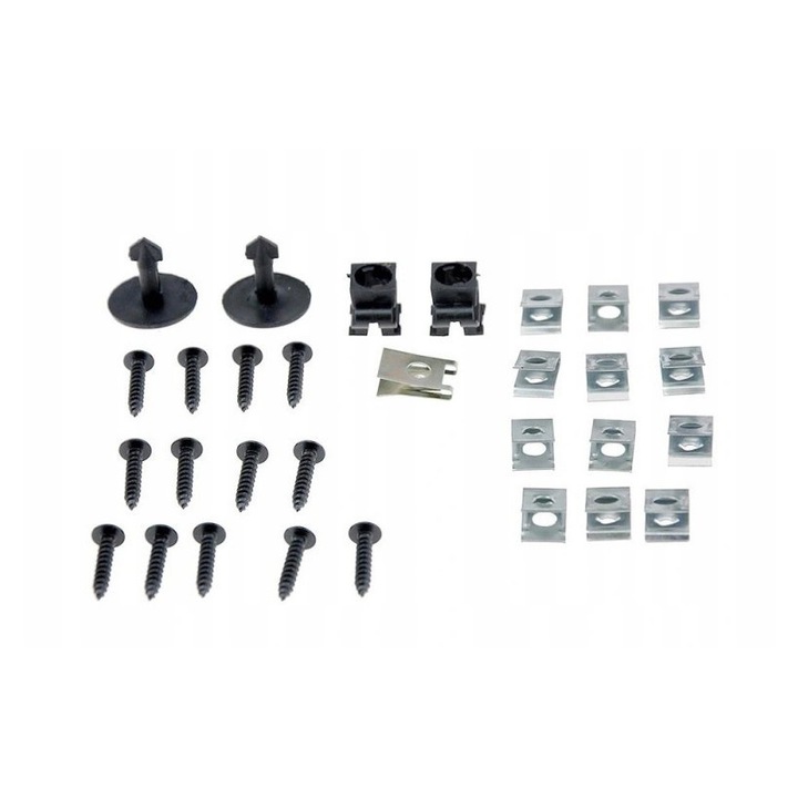 Set de cleme (clipsuri, elemente de fixare) pentru scutul motor Audi A4 B7