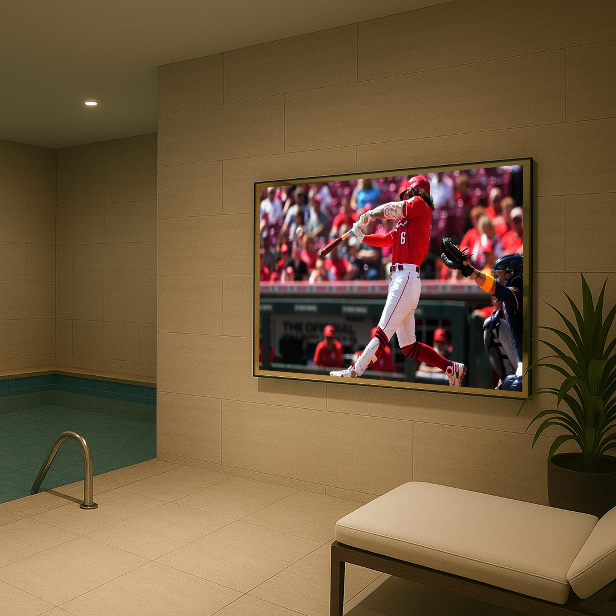 Televizor Smart Soulaca Oglinda 43 inch 4K IP65, Control vocal, Design fara rama, webOS