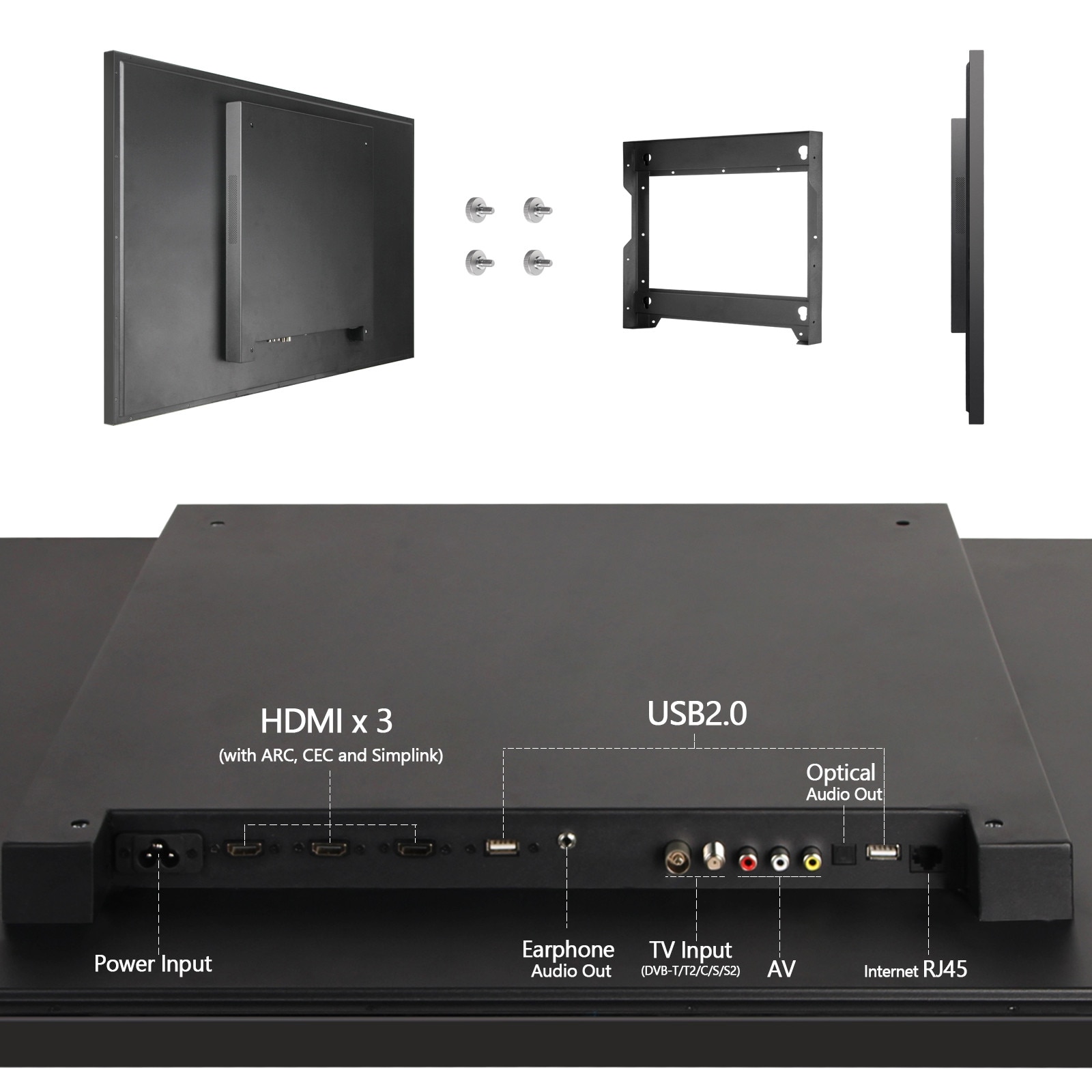 Televizor Smart Soulaca Oglinda 43 inch 4K IP65, Control vocal, Design fara rama, webOS