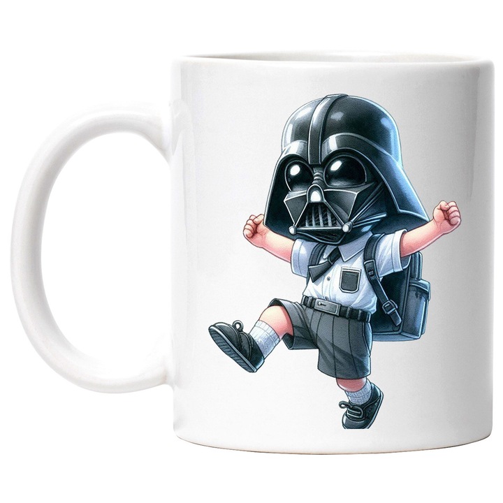Cana Cu Star Wars – Fluturi Magici Pixel Curajosi Pixel Vesel – Prietenie, Emotie si Aventura, Ceramica, 330ML, Cu Maner si Interior Alb
