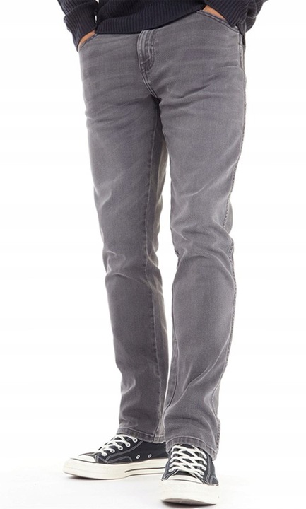 Blugi barbati Wrangler Texas Vibration, bumbac/elastan, gri