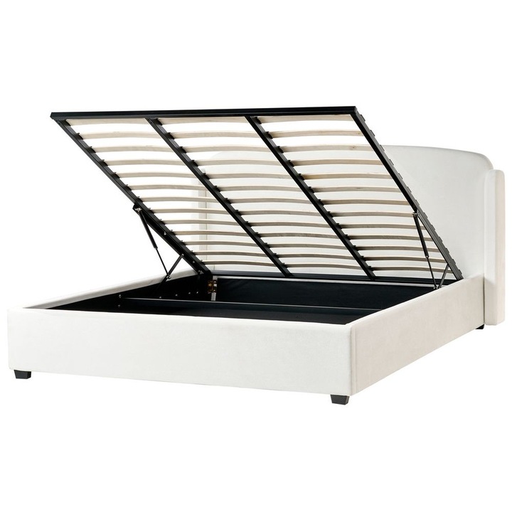 Ágyneműtartós ágy Bernay 180 x 200 cm Törtfehér