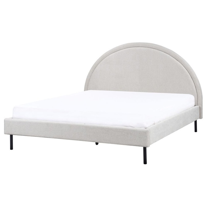 Pat cu lamele Margut 160 x 200 cm Gri deschis