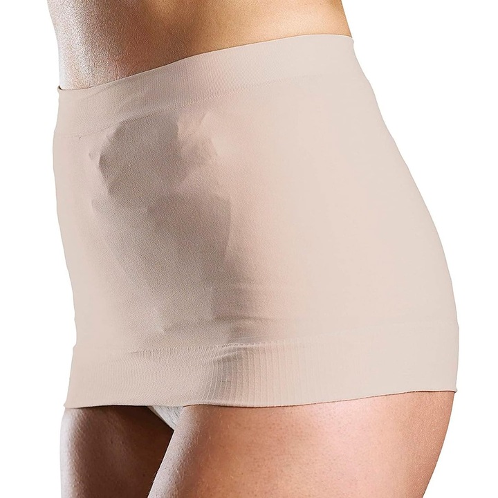 Centura de sustinere TYTEX STOMASAFE PLUS pentru colostomie/ileostomie/urostomie, material moale, elastic si respirabil, culoare bej, Unisex M/L
