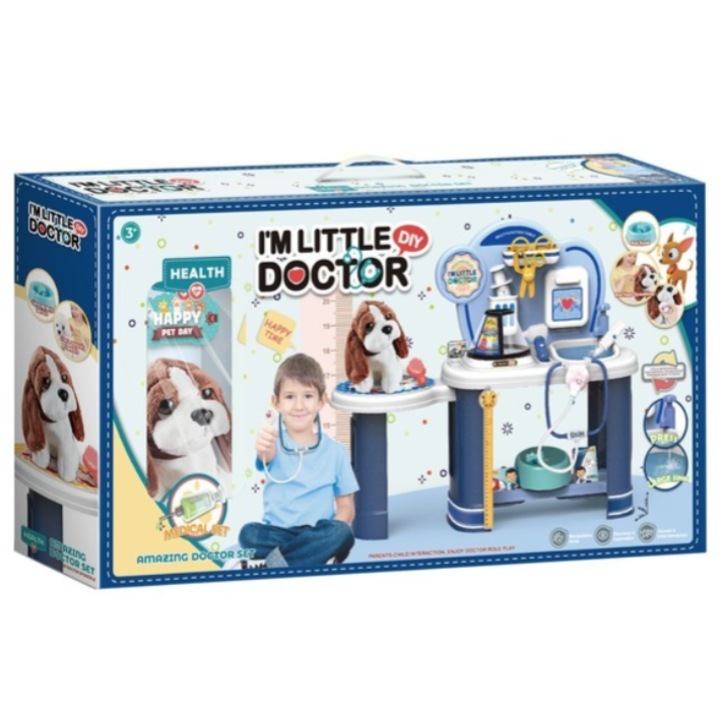 Set doctor, diverse instrumente medicale, multicolor, pentru 3-6 ani