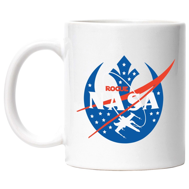 Cana Cu Star Wars – Fluturi Magici Printre Stele Colorate – Prietenie, Emotie si Aventura, Ceramica, 330ML, Cu Maner si Interior Alb