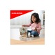Aparat de cafea de jucarie, 2 cani, cutie lapte, capsule cafea, lemn