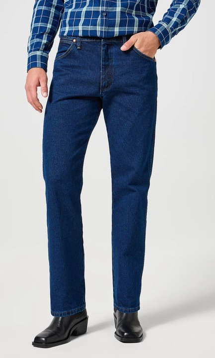 Blugi barbati Wrangler 13MWZ, croiala dreapta, albastru, Albastru