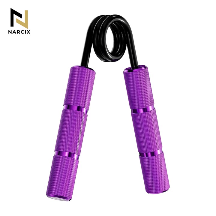 FLEXOR FITNESS 25 KG – Rozsdamentes Acél Kézerősítő, Csúszásmentes Markolat, Alkar Izomfejlesztéshez, Sportolók Edzéséhez, Lila