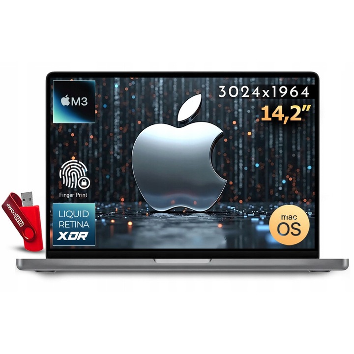 Лаптоп Apple MacBook Pro 14" M3 8GB 512GB 14" 3024x1964