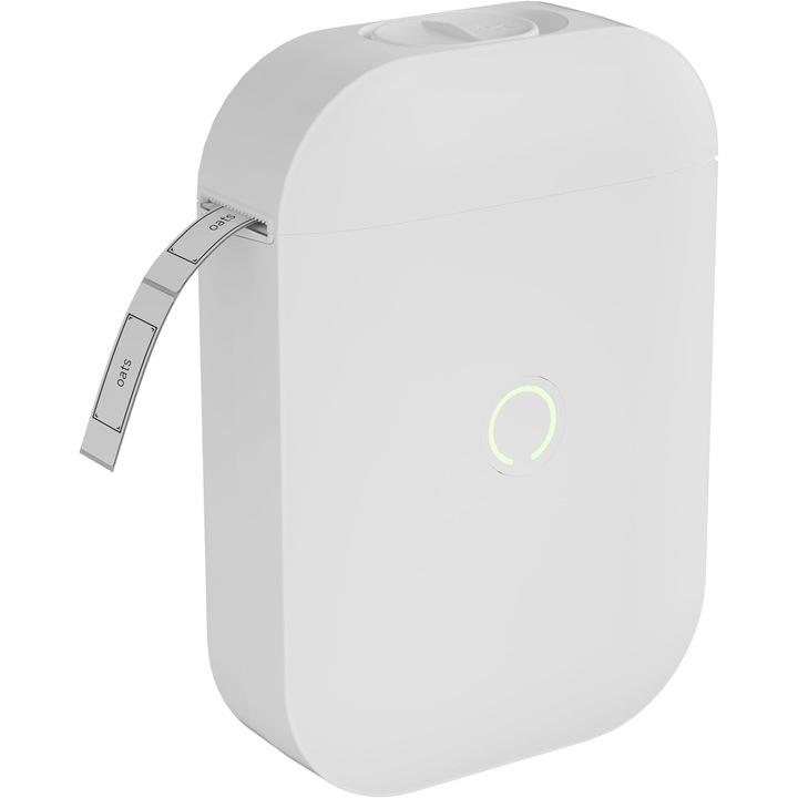 Imprimanta portabila de etichetare, Bluetooth, Fara Cerneala, Fara Ribbon, Alb, AiYin D11, rola 15x40mm inclusa, 203 dpi, USB-C, Aplicatie compatibila Andriod/iOS