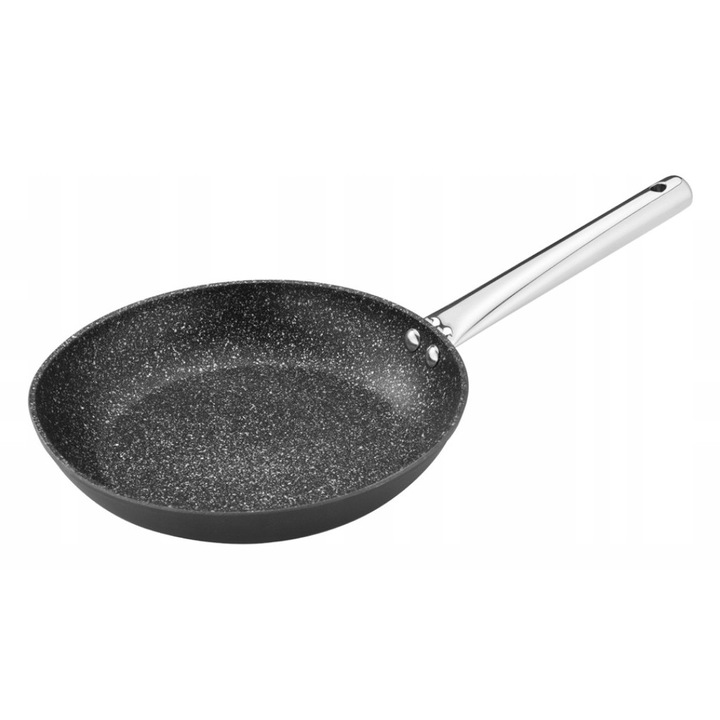 Tigaie Florina Merlot 24cm, aluminiu forjat, antiaderent, gri, pentru inducție