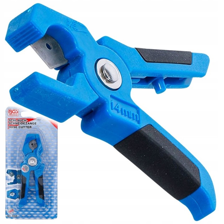 Cleste taietor furtunuri, BGS Technic, 4-14mm, lame interschimbabile, maner ergonomic