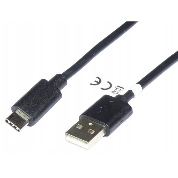 Cablul de date USB A la USB-C Vitalco DSKU400, 3m, negru, suport incarcare rapida 2.0