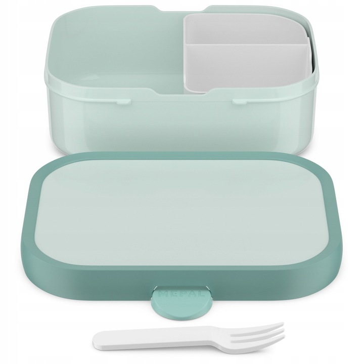 Cutie prânz Mepal Campus, Cool Mint, 750ml, compartiment detașabil, 17.8x13.2x6.1cm