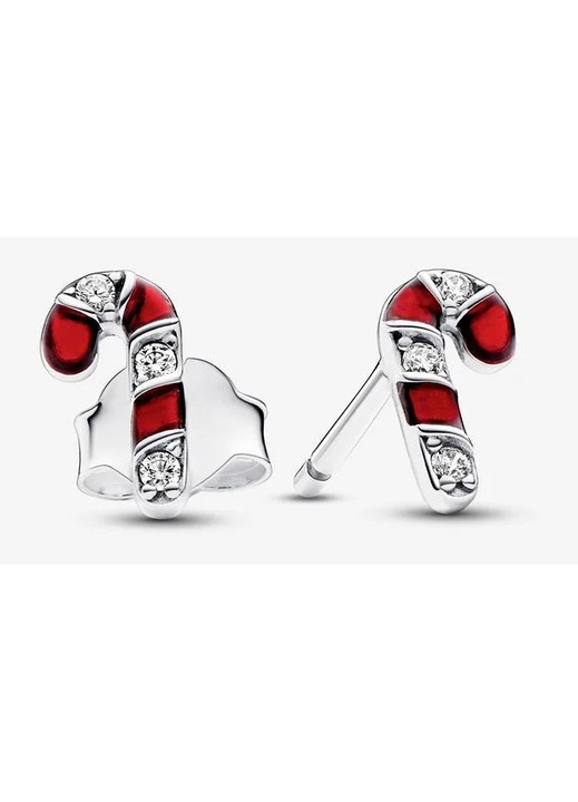 Cercei Pandora in forma de acadea tip baston pentru Craciun - Argint 925