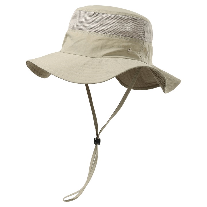 Palarie de soare Respirabila si Racoroasa, pentru Camping si Drumetie in Natura, Unisex, Protectie UV, HIDARLING, 59-60 CM, Kaki