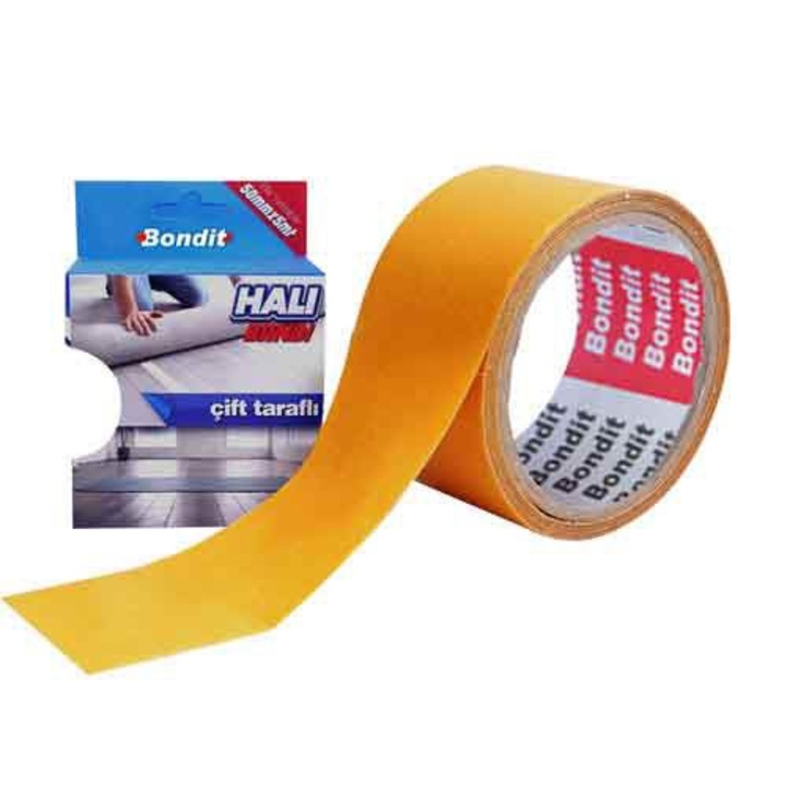 Banda adeziva pentru covoare, Bondit, 50mm x 5m, autoadeziva, antialunecare