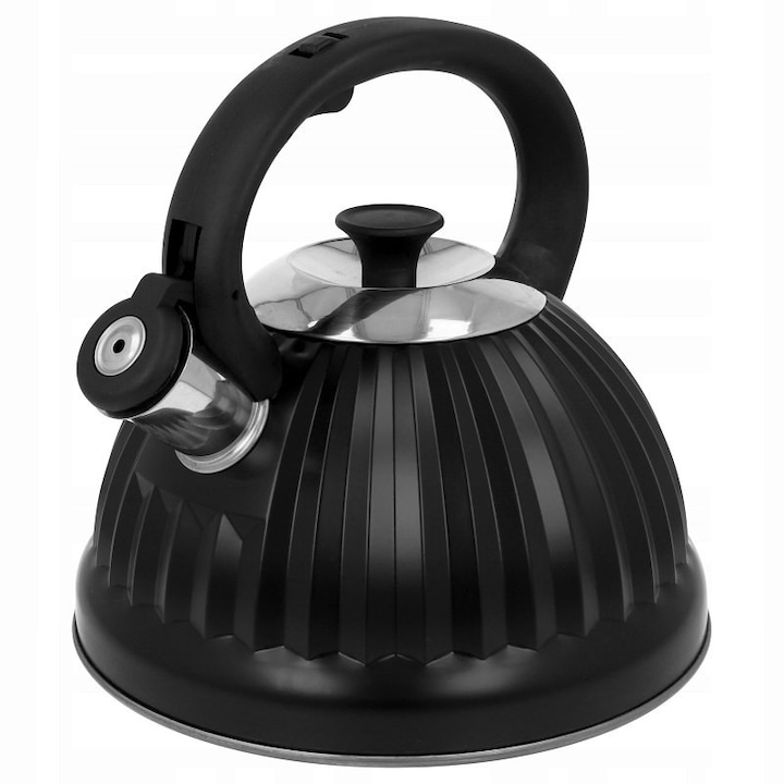 Ceainic Geometric Tadar 3L alb, design modern, maner ergonomic