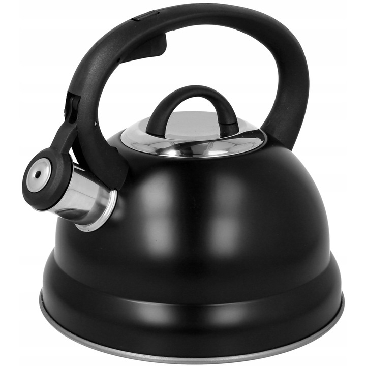 Brunbeste hagyományos teáskanna, rozsdamentes acél, fekete, 2.5L, indukciós főzőlapokhoz