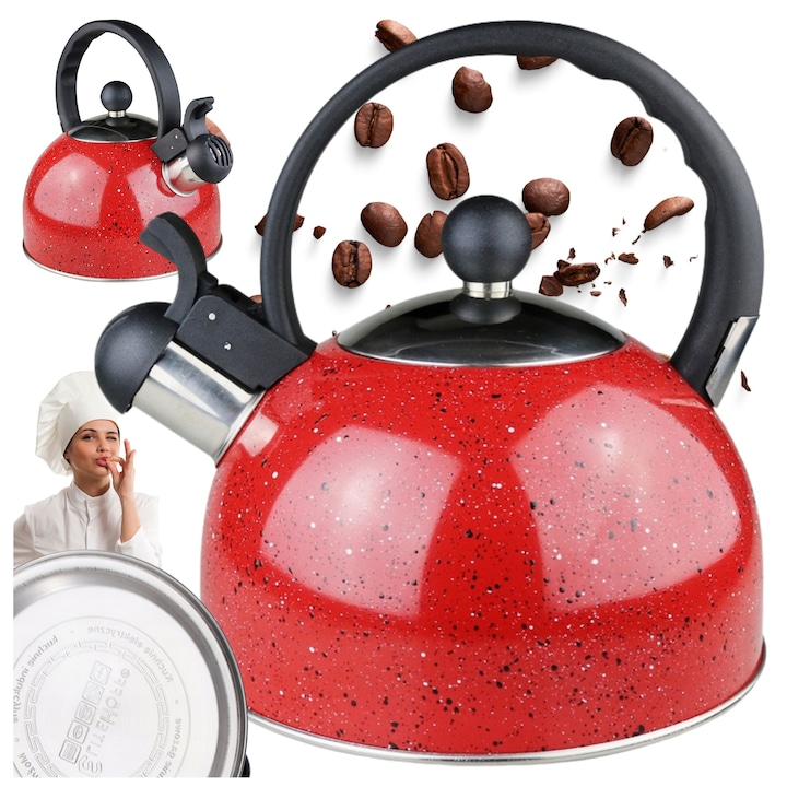 Fierbator Sam Cook PSC-111/B, 1.7 litri, afisaj integrat in carcasa, 5 setari de temperatura, rotire 360 °, negru
