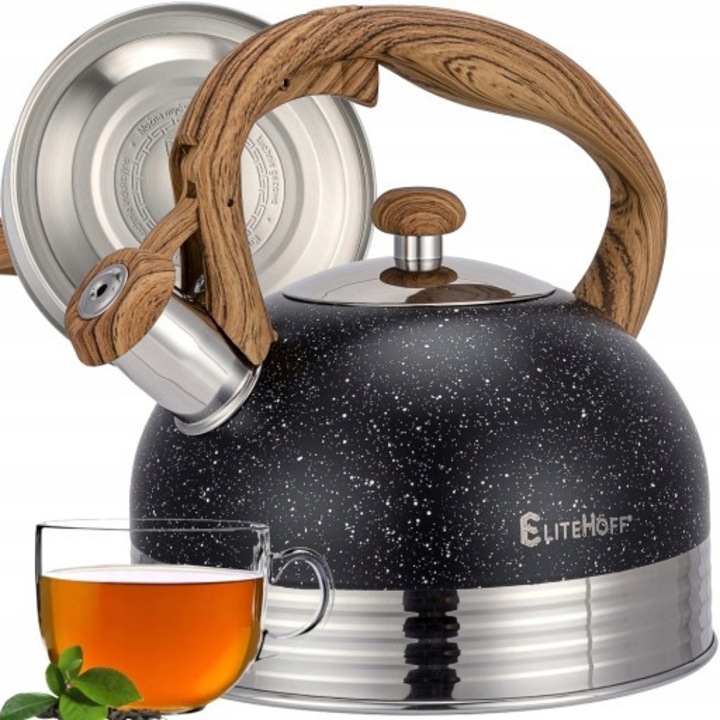 Aeroterma, 3000W, neagra, cu timer inteligent