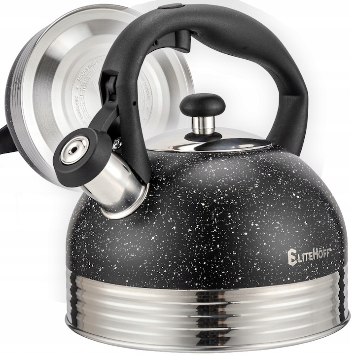 Ceainic din fonta 1.5L cu suport si 4 cesti, verde sticla, design elegant