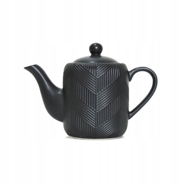 Maestro GEOMETRY BLACK kerámia teáskanna, 900ml, 17,5x20,5x11cm, fekete