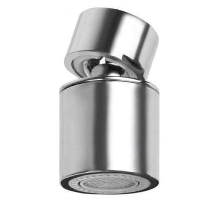Aerator baterie chiuveta, economie apa pana la 70%, rotire pentru reglarea debitului 2–8 L/min, cromat, montaj universal, 2.2 x 4.5 x 2.7 cm