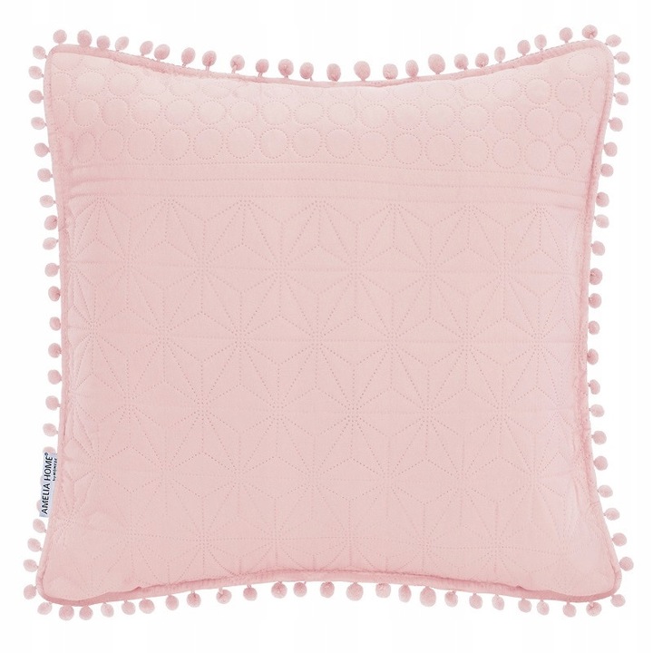 Ameliahome díszpárnahuzat, 45x45 cm, púderrózsaszín, töltettel, modern design