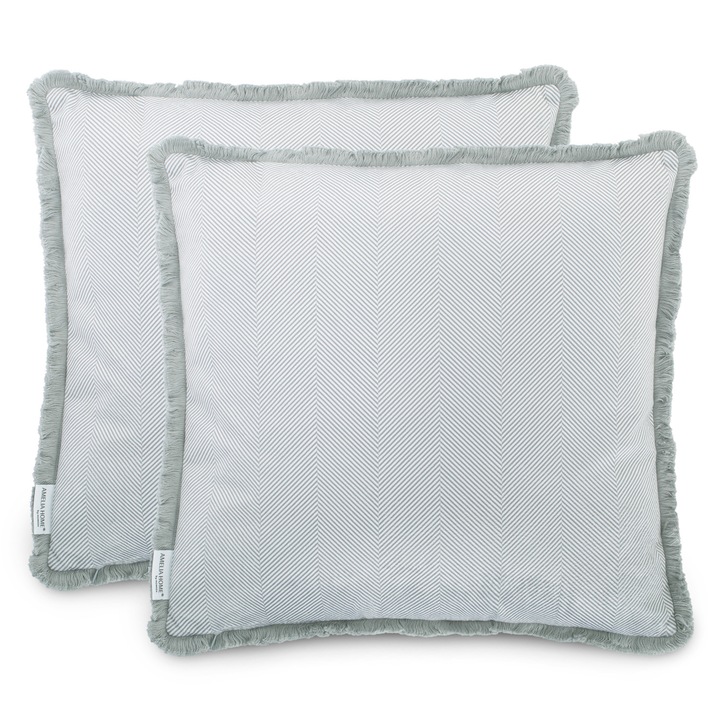 2 db díszpárnahuzat szett Chevron 45x45 szürke