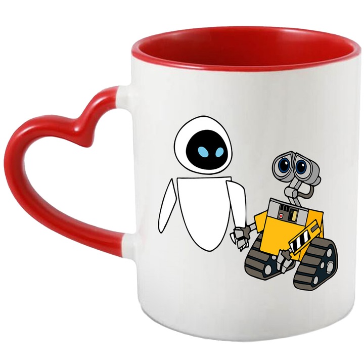 Cana Cu Star Wars – Salturi Curajoase Pe Fundul Galaxiei – Aventura, Copii si Magie, Ceramica, 330ML, Cu Maner Inima Rosie si Interior Rosu