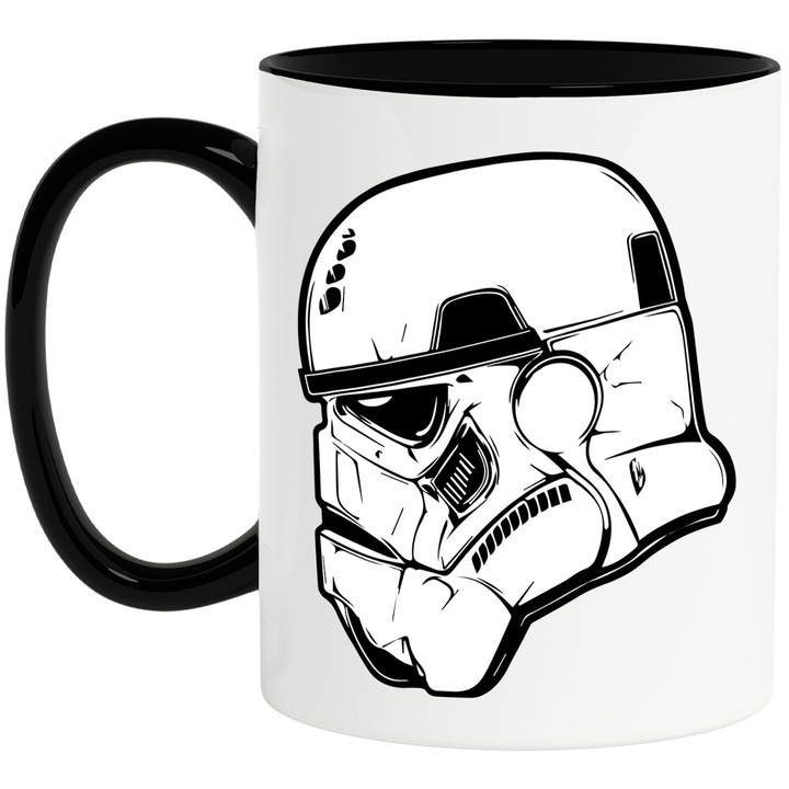 Cana Cu Star Wars – Stele Dansatoare Pixel Vesel Curajoase – Prietenie, Emotie si Curaj, Ceramica, 330ML, Cu Maner si Interior Negru