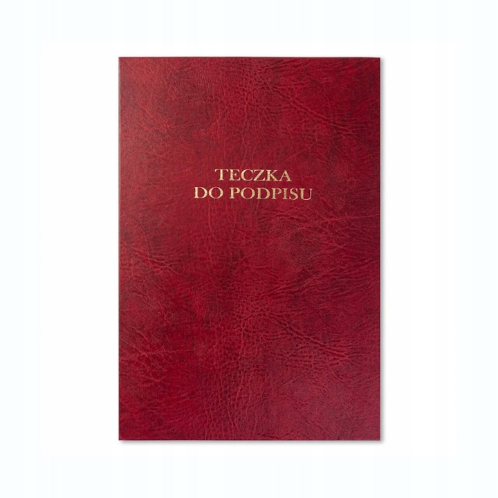 Dosar Barbara A4, 16 file, rosu, piele ecologica