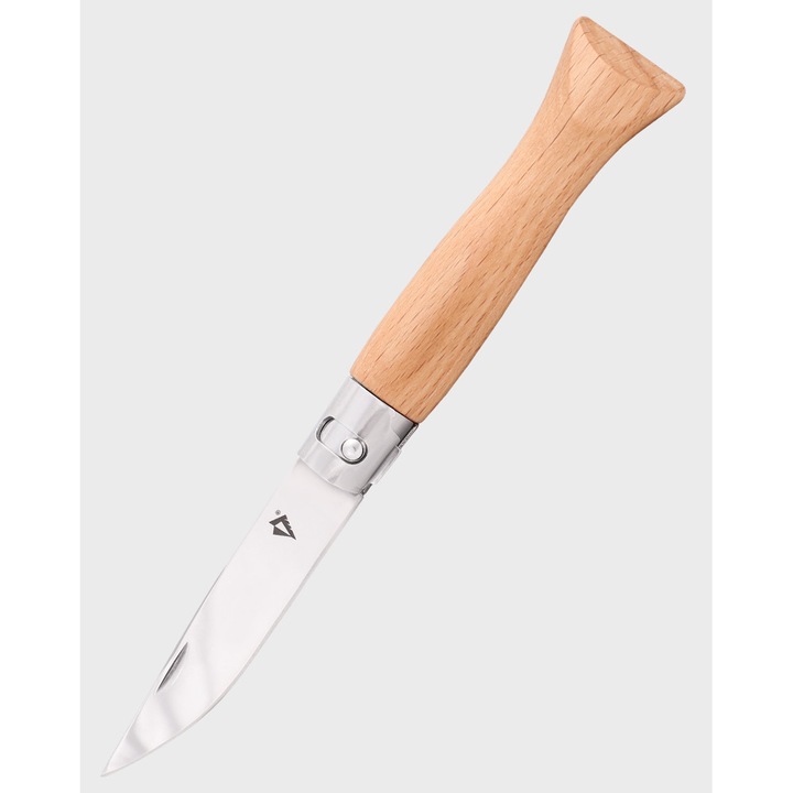 Cutit De Vanatoare, Dominator Urban Combat, Lama Cu Profil Clip-Point Din Otel Inoxidabil, Maner Din Lemn De Fag, Blocare Lama Sistem Vibrolock, Lama Retractabila In Maner, Culoare Bronz Natural