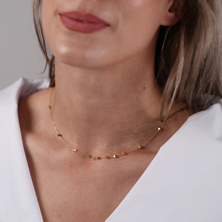 Colier Sandra Ferretti, aur galben 14K, design modern, 1.72g
