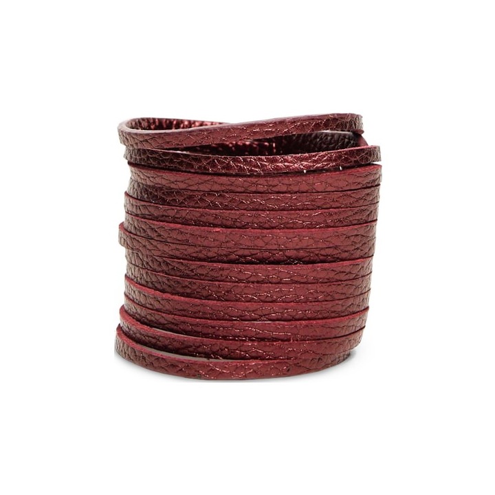 Bratara Ivy Dama, Piele naturala, Anna Fellini, visiniu 23X5