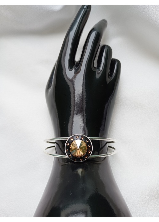 Bratara reglabila cu cristal Swarovski 12mm Golden Sun