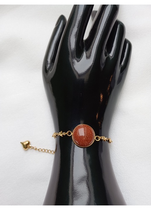 Bratara aurie cu Piatra Soarelui 20mm