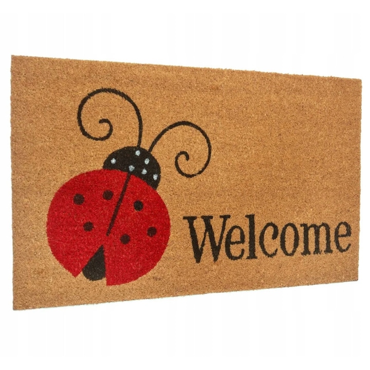 Preș de Ușă Antiderapant "WELCOME", Allvo, Fibra de Cocos, 45x75cm