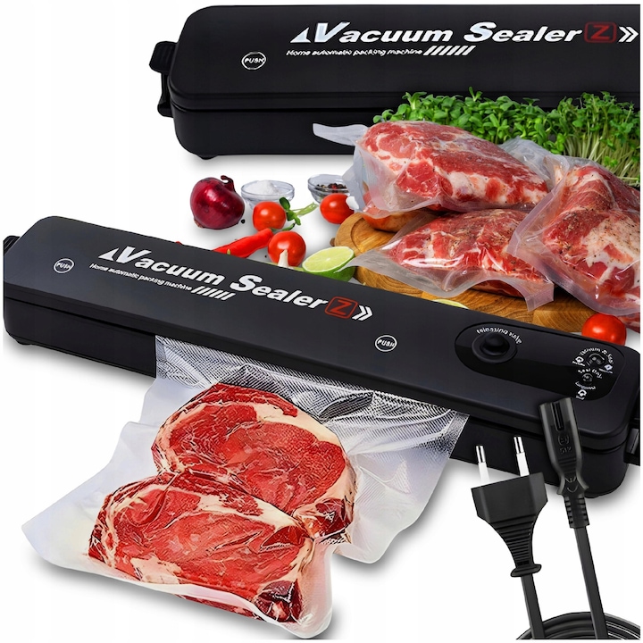 Aparat de vidat, Vacuum Sealer, Negru, 10 buc