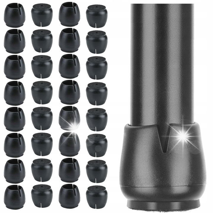 Set 32 bucati protectii pentru picioare mobilier 17-21mm, Mensen, silicon, waterproof