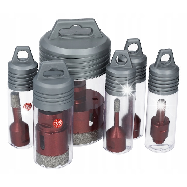 Set freze diamantate 6-68mm 5 bucati cu adaptor M14 Kraft&Dele